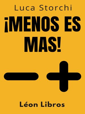¡Menos Es Mas! - ebook